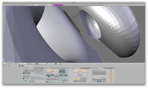 screenshot of OBJ imported into Blender by Ryan Alexander
